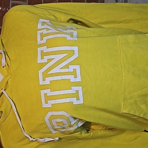 Med Bright Yellow Pink hoodie Victoria's secret - Picture 2 of 12
